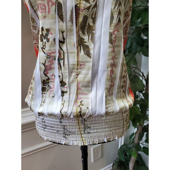 M.K.M Designs Women's Multicolor Polyester Halter Neck Sleeveless Top Blouse M - Picture 3 of 9